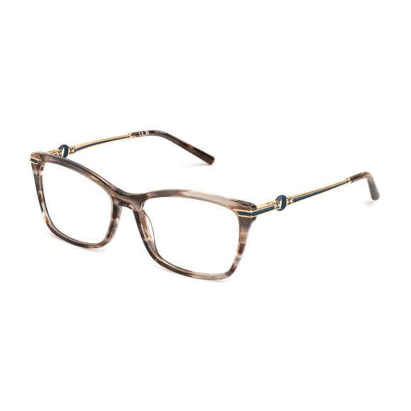 ESCADA OPTICAL VESE73 Eyeglasses SHINY-STRIPED-BLU-BRWN-0M61 54mm - Picture 1 of 1